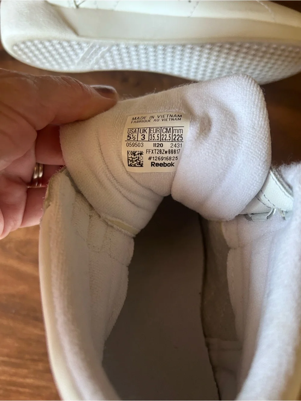 Reebok Freestyle high tops size 5.5